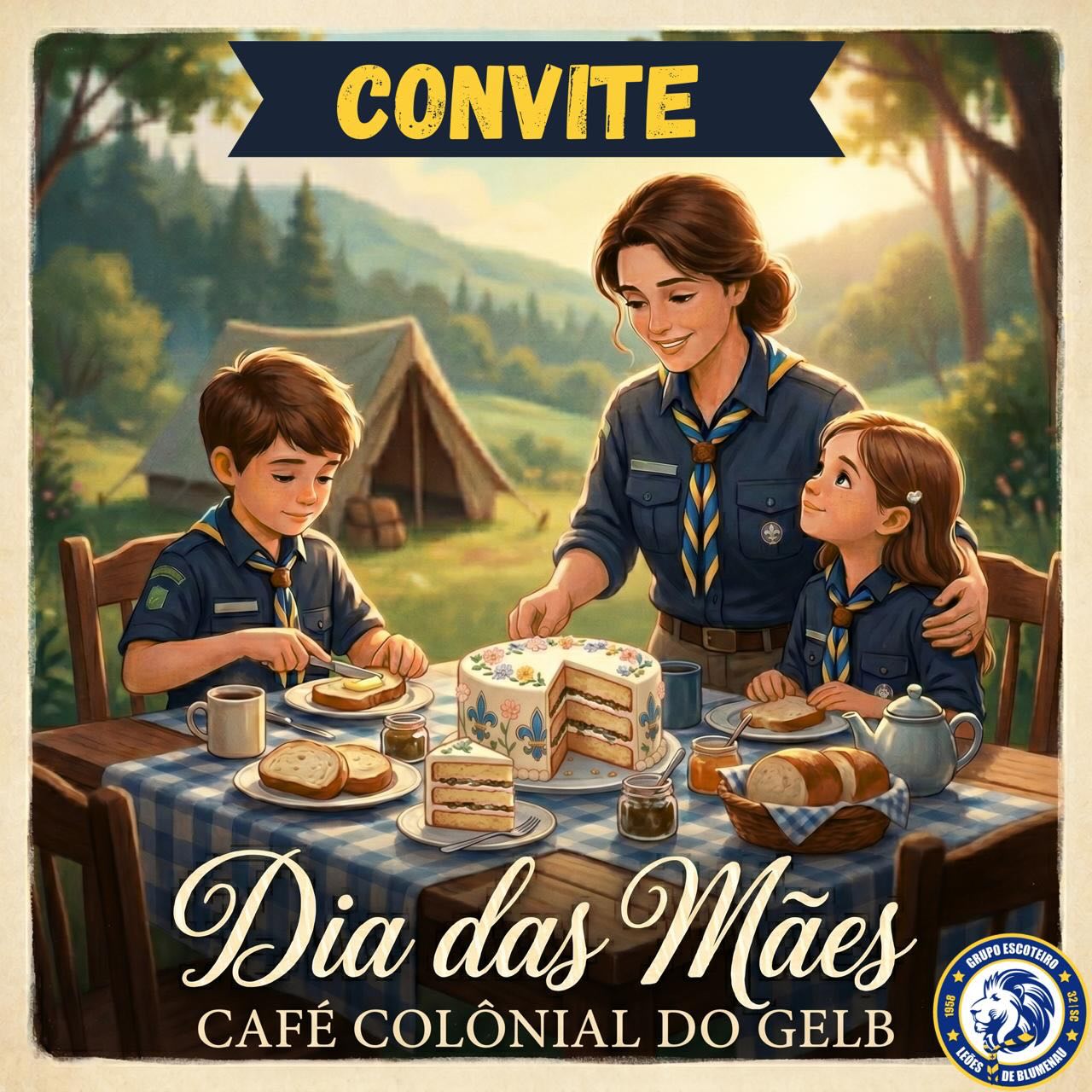 💛 CAFÉ DE DIA DAS MÃES GELB 💙

Vem aí o nosso tradicional Café Colonial! Anotem na agenda: dia 9 de maio, a partir das 16h30 (após as atividades). Vamos reunir nossa grande família para homenagear mães, avós, tias e figuras maternas.

Nosso café é comunitário, feito com o carinho e a doação de cada família. Para garantir uma mesa farta e vibrante, incentivamos a doação de pratos caprichados, feitos com alma: bolos recheados, tortas decoradas ou aquela especialidade do caderno de receitas da família! 📔✨ Queremos que cada sabor seja um “obrigado!”, encantando os olhos e o paladar. 😉

🏆 DESAFIO CULINÁRIO: Teremos o nosso tradicional Concurso de Doces e Salgados com premiação para os destaques! 🥇🥈🥉

📌 COMO FUNCIONA:
•⁠ ⁠✨ Doação = Ticket: Cada prato doado (doce ou salgado) equivale a 01 ticket.
•⁠ ⁠🎈 Mais Doações: Mais pratos = mais tickets para a família!
•⁠ ⁠🥮 Entrega: Entregue sua doação na área da churrasqueira, preferencialmente no início da atividade.
•⁠ ⁠🍮 Recipientes: Identificaremos sua travessa na chegada; retire-a na cozinha ao final do café.
•⁠ ⁠🎉 Convidados: Tickets extras poderão ser adquiridos no local.
•⁠ ⁠☕ Bebidas: Café, leite e chá inclusos. (Água e refrigerante à parte).
•⁠ ⁠💰 Valores: Adulto: R$ 35,00 | Crianças (até 10 anos): R$ 25,00.

⚠️ NOTA IMPORTANTE: Pedimos que cada família colabore com pelo menos um prato caprichado. Nossa mesa depende de todos! 

⁉️ Dúvidas? Fale com o Chefe Thiago pelo WhatsApp: 📱 (47) 99198-3777.

Tragam sua alegria e preparem seus melhores quitutes! 💙💛

Sempre Alerta! ⚜️