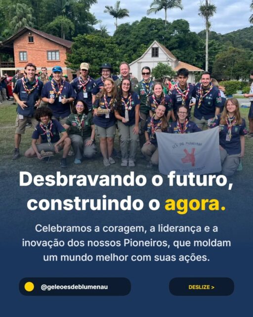 O que você está construindo com a energia dos seus 20 e poucos anos? 🧭✨
Muitas vezes, a transição para a vida adulta parece um mar de incertezas entre a faculdade e o trabalho. Mas e se houvesse um lugar onde seus desafios se transformassem em propósito real?
Hoje, no Dia do Pioneiro, celebramos aqueles que escolheram não ser apenas espectadores do mundo. No Ramo Pioneiro do Grupo Escoteiro Leões de Blumenau, jovens de 18 a 22 anos vivenciam a liderança na prática, superam limites em projetos comunitários e, acima de tudo, descobrem a força transformadora do Servir.
Aqui, o caráter é forjado na ação. Desenvolvemos as competências que o mercado exige e que a vida valoriza: resiliência, empatia e visão estratégica, tudo isso dentro de um Clã que se torna uma verdadeira família. ⚜️🦁
Quer tirar seus projetos do papel e viver aventuras que realmente impactam a nossa Blumenau?
O nosso Clã está de portas abertas para você! Venha conhecer nossa sede e descobrir como o Movimento Escoteiro pode potencializar sua jornada.
👉 Pronto para o próximo passo?
Comente "SERVIR" aqui embaixo e nós entraremos em contato para te convidarmos para um encontro!
Sempre Alerta!
#EscoteirosSC #RamoPioneiro #LeoesDeBlumenau #Escotismo #DiaDoPioneiro