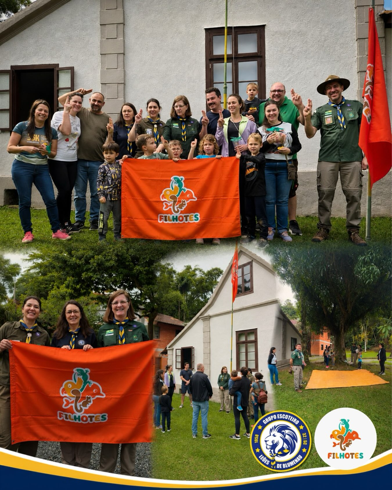 🐾 O primeiro passo de uma jornada inesquecível rumo à grande aventura!
Ontem vivemos um momento histórico e emocionante no Grupo Escoteiro Leões de Blumenau: realizamos a nossa primeiríssima atividade com a primeira ninhada do Ramo Filhotes!
Voltado para crianças de 5 a 6 anos, o Ramo Filhotes chegou para encantar e transformar os primeiros passos dos pequenos no escotismo. Guiados pelos nossos mascotes (o Paco 🦜, o Lipe 🐿️, a Tixa 🦎 e a Nina 🐬), os pequenos exploraram o ambiente de forma segura, aprendendo através da brincadeira, da socialização e do afeto. E o mais bonito de tudo: com a participação ativa e fundamental da família ao lado em cada descoberta! 💚
Ver a alegria estampada no rosto de cada criança e a parceria das famílias nessa estreia nos enche de orgulho e de certeza de que estamos construindo bases sólidas para o futuro. Sejam muito bem-vindos, pequenos filhotes!
👋 Quer ver essa magia de perto?
O Movimento Escoteiro transforma vidas desde a primeira infância, criando laços e memórias para a vida toda. Convidamos toda a comunidade de Blumenau a conhecer o nosso grupo! Venha fazer uma visita, conhecer nossa sede e trazer seus pequenos para vivenciarem o espírito escoteiro desde cedo.
Estamos te esperando de braços abertos! 🏕️🐾
#RamoFilhotes #EscoteirosDoBrasil #LeoesDeBlumenau #SempreAlerta #MovimentoEscoteiro