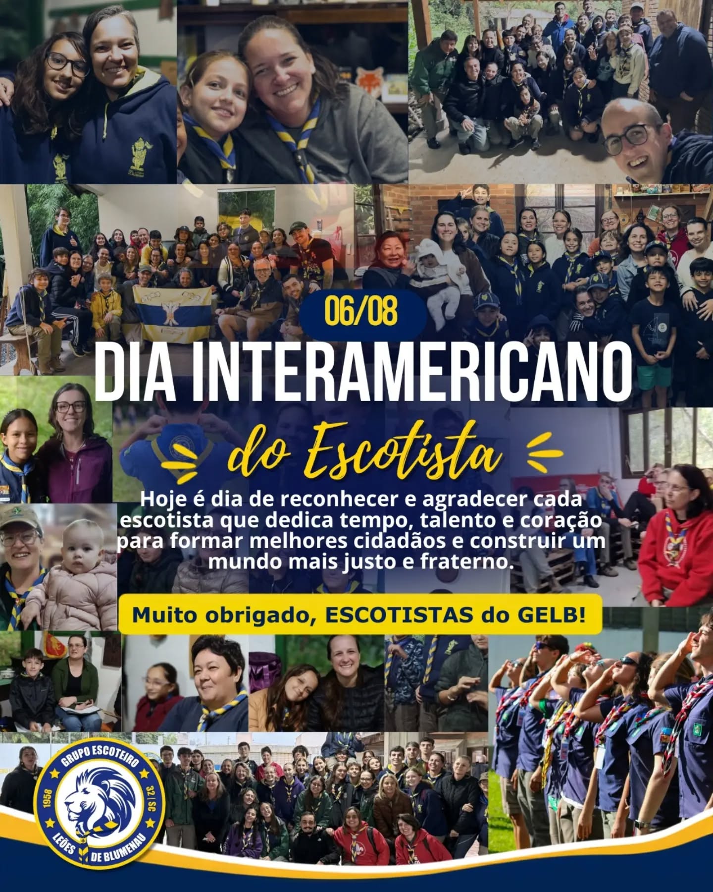 Hoje, 6 de agosto, celebramos o Dia Interamericano do Escotista. É aquela data especial para lembrarmos de quem faz o escotismo acontecer na prática todos os finais de semana.
Aqui no GELB, temos a sorte enorme de contar com voluntários incríveis. São pessoas que doam o próprio tempo, energia e muito carinho para planejar atividades, organizar acampamentos e guiar o desenvolvimento das nossas crianças e jovens. Tudo isso com um sorriso no rosto e o compromisso real de construir um mundo melhor.
Aos nossos queridos chefes e dirigentes, o nosso muito obrigado. O trabalho e a dedicação de vocês são a base do nosso grupo.
Que tal aproveitar o dia de hoje para reconhecer esse esforço? Marca aqui nos comentários aquele chefe que marcou a sua trajetória ou a do seu filho e deixa uma mensagem especial para ele!
Sempre Alerta! ⚜️🏕️
#DiaDoEscotista #Escotismo #GELB #SempreAlerta #Voluntariado ChefesEscoteiros MovimentoEscoteiro