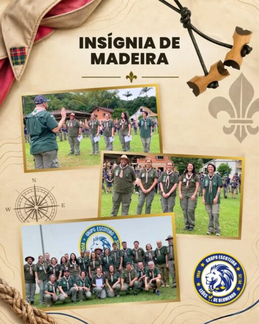 🏕️O último sábado (03/10) foi um dia de muita festa e orgulho para o nosso Grupo Escoteiro! Celebramos com imensa alegria a conquista da tão sonhada Insígnia de Madeira pelos nossos incríveis escotistas e dirigentes! 🪵✨

Um aplauso e um "Bravo, Bravo, Bravíssimo" especial para:
• Thiago (Social)
• Mio (Tropa Sênior)
• Carolina e Mônica (Alcateia 2)
• Sueli (Alcateia 3)

Você sabe a grandeza dessa conquista? 
A Insígnia de Madeira (ou Wood Badge) é o padrão máximo de formação e reconhecimento para líderes e dirigentes adultos no Movimento Escoteiro. Receber este colar, marcado pelas tradicionais contas de madeira em um cordão de couro, significa que o adulto concluiu sua capacitação e compreendeu profundamente os fundamentos do escotismo, da liderança e da gestão. É uma honra carregada de história: foi criada por Robert Baden-Powell em 1919, inspirada em um colar do rei zulu Dinizulu.

Nosso grupo transborda de orgulho de cada um de vocês! Sabemos do esforço, tempo e amor dedicados para alcançar essa excelência, garantindo sempre o melhor para o desenvolvimento dos nossos jovens. Parabéns por essa trajetória inspiradora! 💚

Gostou de conhecer um pouco mais sobre os nossos líderes? 
Venha fazer parte dessa família! Convidamos toda a comunidade para nos visitar e trazer seus filhos, com idades entre 5 e 22 anos, para conhecerem de perto o Movimento Escoteiro. Venham viver aventuras inesquecíveis e aprender valores para a vida toda. Estamos de braços abertos esperando por vocês! ⚜️

#EscoteirosDoBrasil #InsigniaDeMadeira #MovimentoEscoteiro #Voluntariado #SempreAlerta